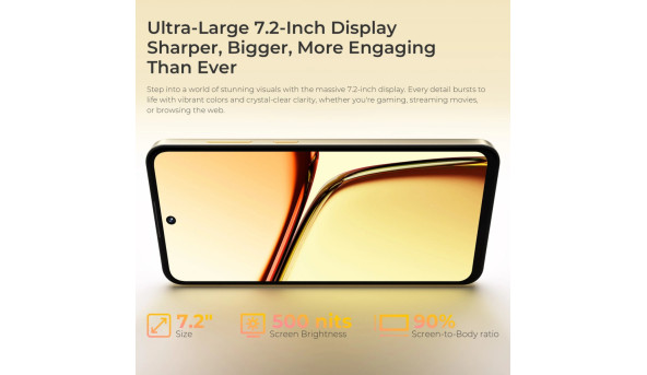 Смартфон Oukitel C69 7.2" HD+ /8GB/512GB/ T606 /6000mAh/ 64+8Мп/ NFC Gold
