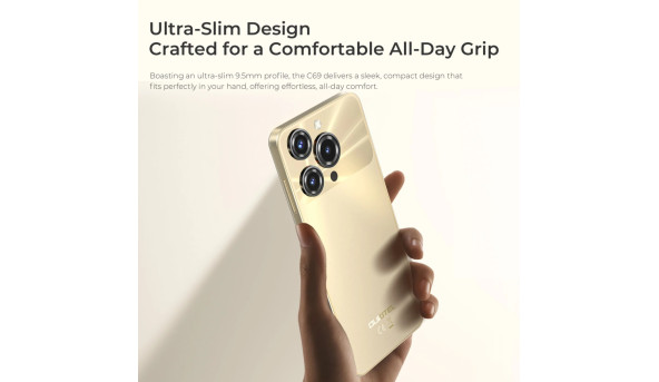 Смартфон Oukitel C69 7.2" HD+ /8GB/512GB/ T606 /6000mAh/ 64+8Мп/ NFC Gold