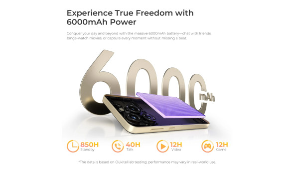 Смартфон Oukitel C69 7.2" HD+ /8GB/512GB/ T606 /6000mAh/ 64+8Мп/ NFC Gold