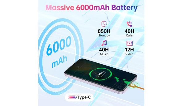 Смартфон Oukitel C69 7.2" HD+ /8GB/512GB/ T606 /6000mAh/ 64+8Мп/ NFC Purple