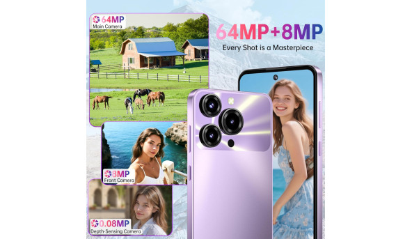 Смартфон Oukitel C69 7.2" HD+ /8GB/512GB/ T606 /6000mAh/ 64+8Мп/ NFC Purple