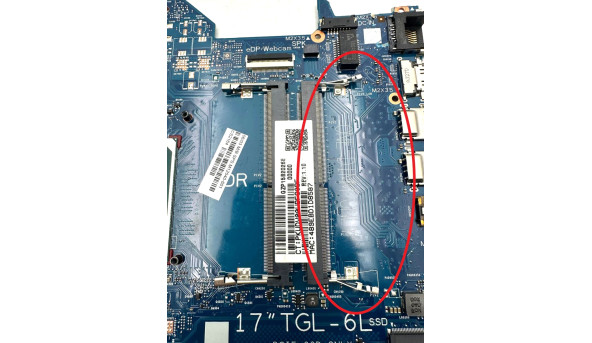 Материнська плата для ноутбука HP 17-BY SNAPE01-6050A3216501-MB-A02(A2) Intel Core i5-1135G7 SRK05 Б/В