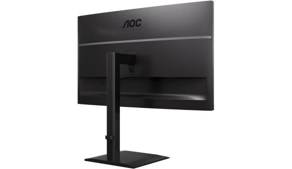TFT 27" AOC U27E4CV, 4K UHD, IPS, 2xHDMI, DP, USB-C, RJ-45, USB hub, HAS, Pivot, кол., чорний