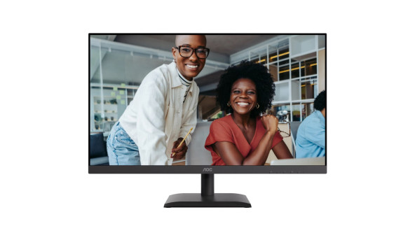 TFT 27" AOC U27E4CV, 4K UHD, IPS, 2xHDMI, DP, USB-C, RJ-45, USB hub, HAS, Pivot,  кол., чорний