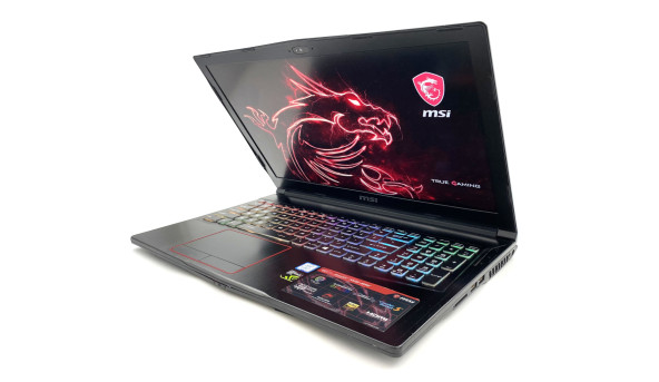 Ігровий ноутбук MSI MegaBook GE63 Core I7-8750H 8 RAM 128 SSD 1000 GB HDD GeForce GTX 1060 [15.6" FullHD] - Б/В