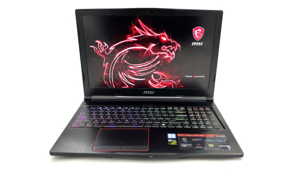 Ігровий ноутбук MSI MegaBook GE63 Core I7-8750H 8 RAM 128 SSD 1000 GB HDD GeForce GTX 1060 [15.6" FullHD] - Б/В