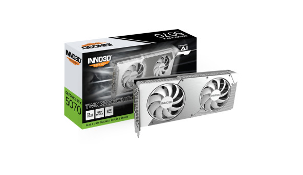 GeForce RTX5070 Inno3D TWIN X2 OC WHITE, 12GB GDDR7, 192bit, PCI Express 5.0