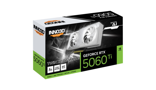 GeForce RTX5060 Ti Inno3D TWIN X2 OC WHITE, 8GB GDDR7, 128bit, PCI Express 5.0