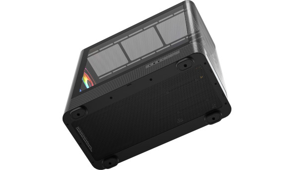 Корпус Modecom VOLCANO AQ500 ARGB MIDI FRONT LCD 6,2”, 4x120mm fans BLACK без БЖ ATX