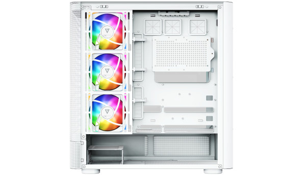 Корпус Modecom VOLCANO AQ400 ARGB MIDI SIDE LCD 6,2”, 4x120mm fans WHITE без БЖ ATX