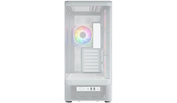 Корпус Modecom VOLCANO AQ400 ARGB MIDI SIDE LCD 6,2”, 4x120mm fans WHITE без БЖ ATX