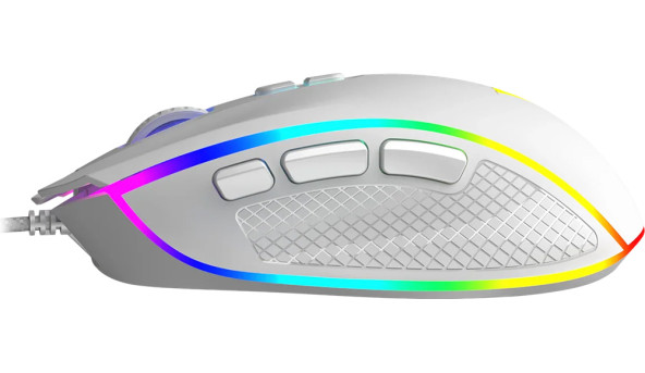 Мишка Modecom Veles Volcano, ігрова, 12800dpi., 8кн.,RGB, біла