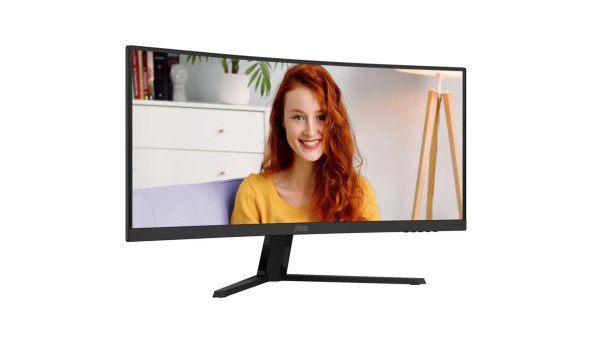 TFT 34" AOC CU34B3E, UWQHD, VA, вигн., 120Гц, HDMI, DP, чорний