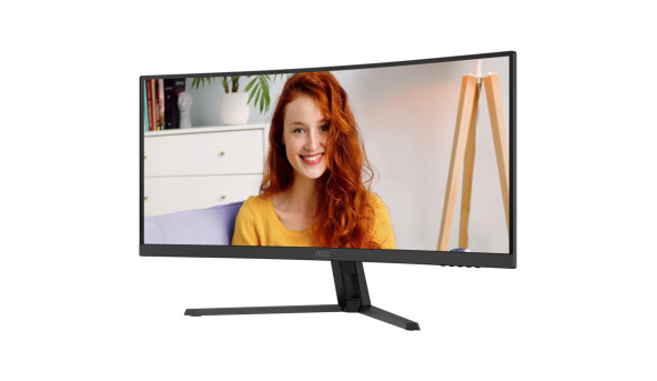 TFT 34" AOC CU34B3E, UWQHD, VA, вигн., 120Гц, HDMI, DP, чорний