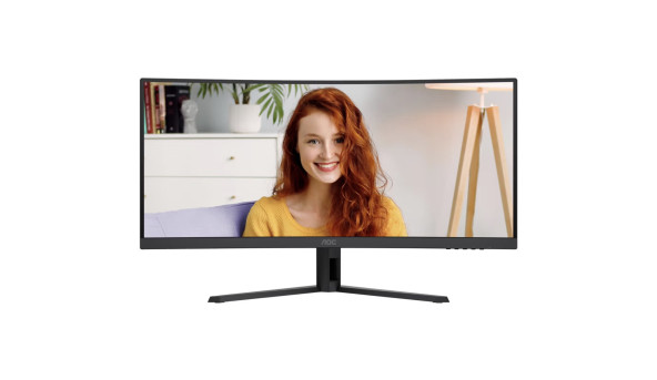 TFT 34" AOC CU34B3E, UWQHD, VA, вигн., 120Гц, HDMI, DP, чорний