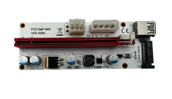 Райзер универсальний USB 3.0 PCE164P-N06 ver. 008S PCI-E 1х PCIE 16x (1X 4x 8x) Б/У