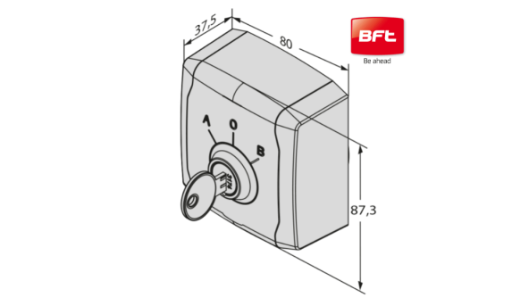 QBO KEY WM кнопка-ключ проводная 2-позиционная