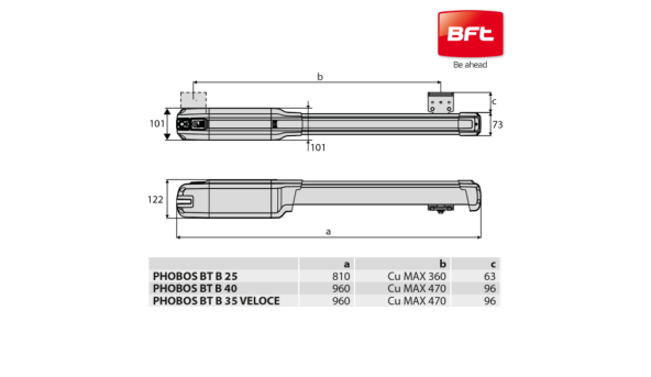 BFT PHOBOS BT B25 KIT