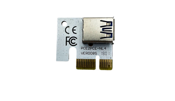 Переходник  для райзера PCI-E 1X USB PCE2PCE-NL4 Ver008S Б/У
