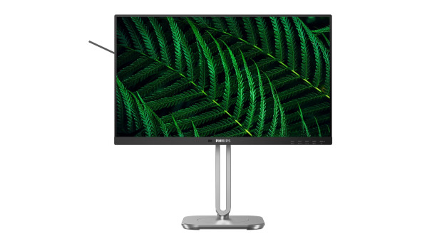 TFT 23.8" Philips 24B2G5200, IPS, 100Гц, VGA, HDMI, DP, USB-hub, HAS, Pivot, колонки, темно-сірий