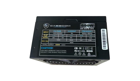 БЖ 650W Casecom, 120mm, Modular, Box