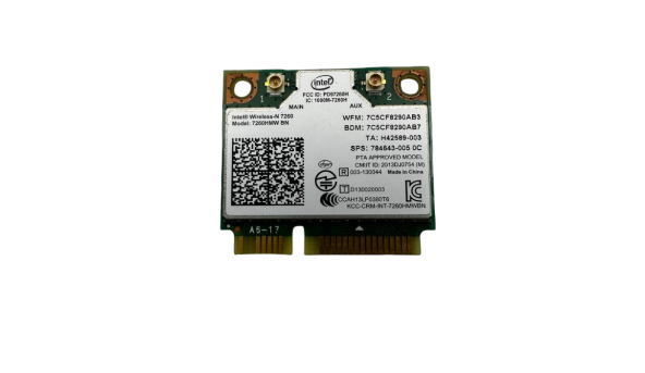 Wi-Fi + Bluetooth адаптер для ноутбука Fujitsu A514 Intel Wireless-N 7260 (7260HMW BN) 802.11 b/g/n до 300 Мбіт/с 2.4/5 ГГц Б/В
