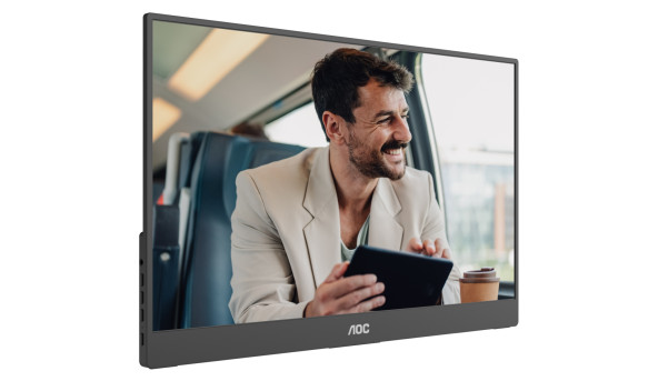TFT 15.6" AOC 16T20E2, IPS, HDMI, USB- C, колонки, чорний