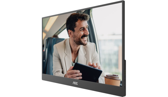TFT 15.6" AOC 16T20E2, IPS, HDMI, USB- C, колонки, чорний
