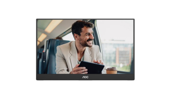 TFT 15.6" AOC 16T20E2, IPS, HDMI, USB- C, колонки, чорний