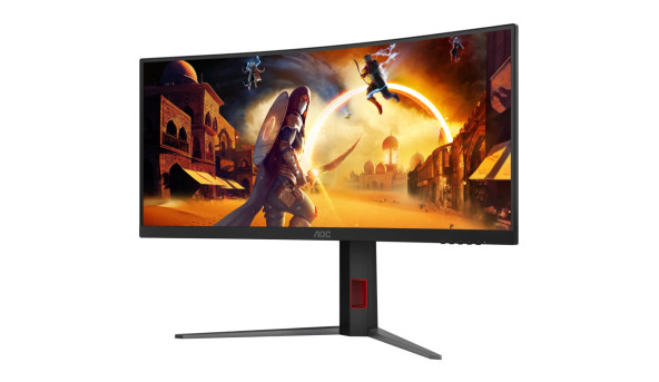 TFT 34" AOC CU34G4Z, WQHD, Fast VA, вигн., 240Гц, 2хHDMI, DP, USB-hub, HAS, чорно-червоний
