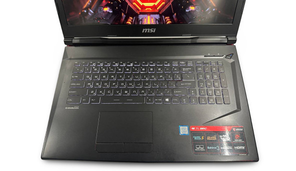 Ігровий ноутбук MSI MS-17C6 Intel Corei7-8750H 8GB RAM DDR4 128GB SSD + 1000GB HDD GTX 1050 (17'3 FHD IPS 144Gz) - Б/В