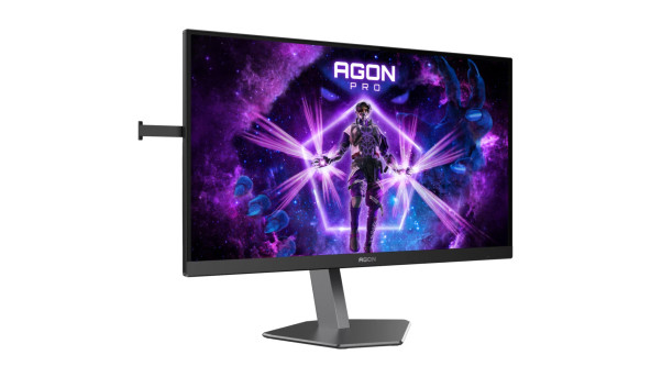 TFT 24.1" AOC AG246FK6, Ultra-Fast TN eSports, 610Hz, 2xHDMI, DP, USB-hub, HAS, Pivot, чорно-сірий