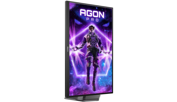 TFT 24.1" AOC AG246FK6, Ultra-Fast TN eSports, 610Hz, 2xHDMI, DP, USB-hub, HAS, Pivot, чорно-сірий