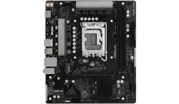 AsRock H810M-H (1851/H810, 2*DDR5, PCIex16, HDMI, 4xSATA, M.2, Glan, 7.1ch, mATX)