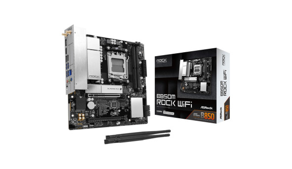 ASRock B850M ROCK WIFI (AM5/B850, 2*DDR5, PCIex16, HDMI/DP, 4xSATAIII,2xM.2, 2.5GLan, mATX)