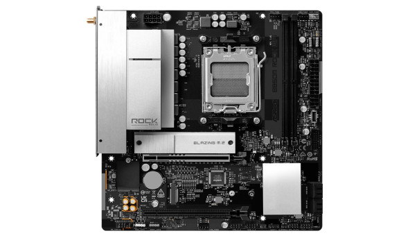 ASRock B850M ROCK WIFI (AM5/B850, 2*DDR5, PCIex16, HDMI/DP, 4xSATAIII,2xM.2, 2.5GLan, mATX)