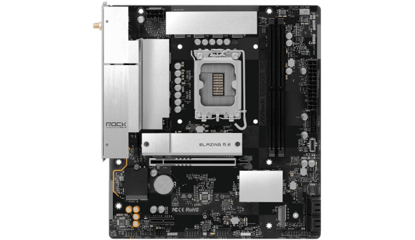 AsRock B860M ROCK WIFI (1851/B860, 2*DDR5, 2*PCIex16, HDMI/DP, 4xSATA, 2xM.2, 2.5Glan, 7.1ch, mATX)