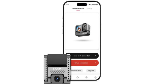 Відеореєстратор SJCAM Dashcam M60S + камера заднього виду, WIFI, 4K, HDR
