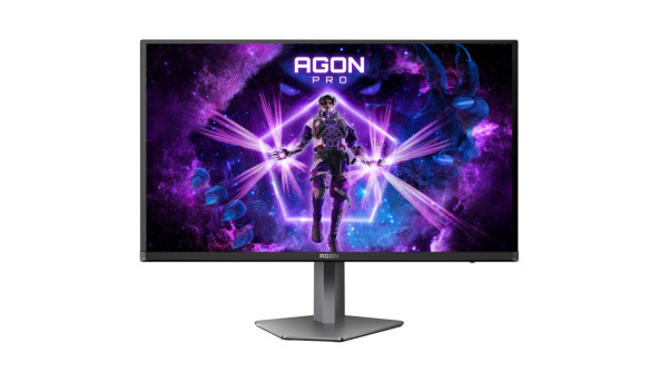 TFT 27" AOC AGON PRO AG276QKD2, QD-OLED, 500Hz, 0,03ms, 2xHDMI, DP, USB-hub, HAS, Pivot, чоро-сірий