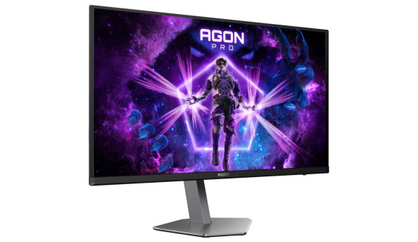 TFT 27" AOC AGON PRO AG276QKD2, QD-OLED, 500Hz, 0,03ms, 2xHDMI, DP, USB-hub, HAS, Pivot, чоро-сірий