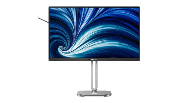TFT 23.8" Philips 24B2N4200, IPS, 120Гц, VGA, HDMI, DP, USB-hub, HAS, Pivot, кол, чорно-сріблястий