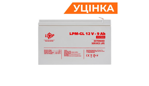 Аккумулятор гелевый LPM-GL 12V - 9 Ah
