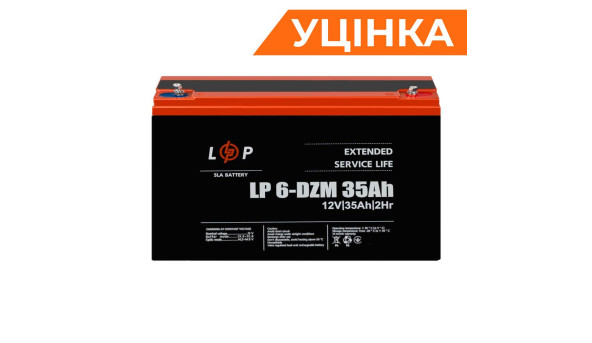 Тяговый свинцово-кислотный AGM аккумулятор LP 6-DZM-35 Ah Уценка