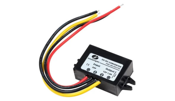 Преобразователь инвертор DC/DC 24V-12V 1.5A, IP67, 18W