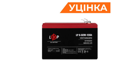 Тяговый свинцово-кислотный AGM аккумулятор LP 6-DZM-12 Ah Уценка