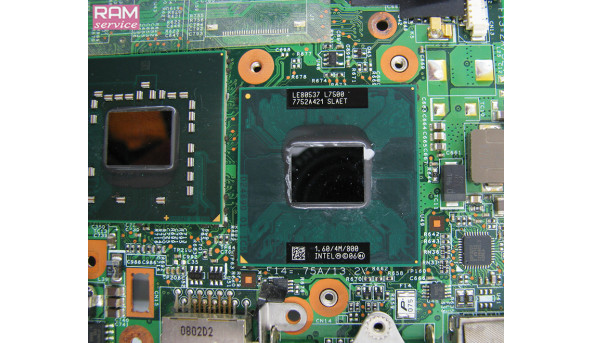 Материнська плата, для ноутбука, Lenovo ThinkPad X61 Tablet, 12.1", 42w7818, Б/В, Впаяний процесор Intel Core 2 Duo 7500. Стартує, Зображення виводить.