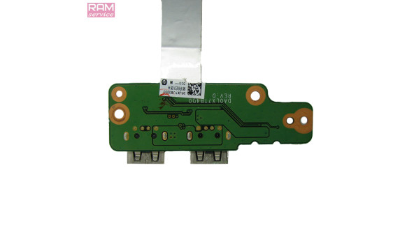 Додаткова плата, роз'єми USB, для ноутбука, HP Pavilion DV7-4131SA, 17.3", DA0LX7TB4D0, Б/В, В хорошому стані, без пошкоджень - 68392