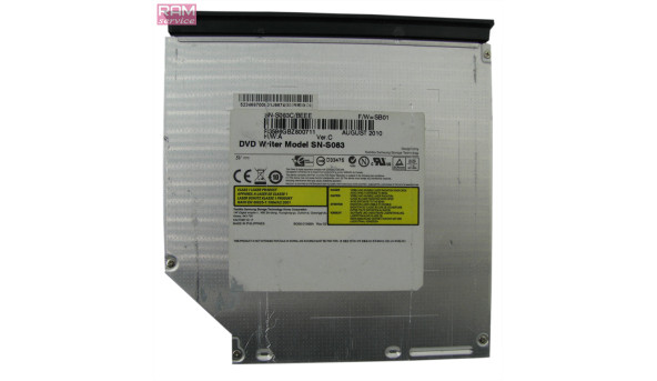 D/DVD привід, SATA, Samsung SN-S083, для ноутбука, Б/В, В хорошому стані, без пошкоджень - 68463