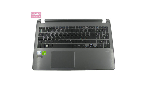 Середня частина корпуса з клавіатурою, для ноутбука, Acer Aspire V5-572P, 15.6”, EAZRK002020-1, Б/В, Є подряпини та потертості, Клавіатура робоча