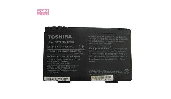 Батарея, акумулятор, Toshiba, K000018780, для Toshiba Satellite M30X, M30X-S, M35X-S, M35X, M40X, Li-ion Battery, 4300 mAh, 14.8 V, Б/В, робоча, 67% зносу